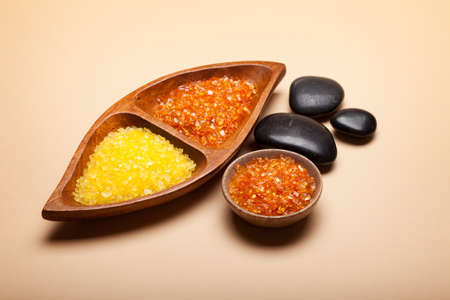 Orange bath saltの写真素材