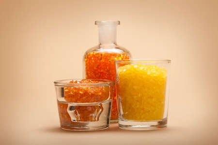 Orange spa and aromatherapy - bath saltの写真素材