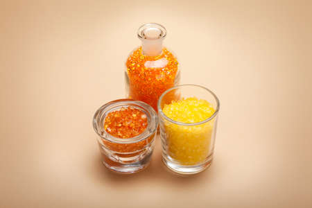 Orange spa and aromatherapy - bath saltの写真素材