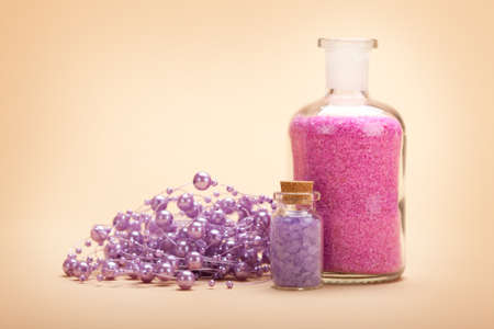 Pink and lavender Spa mineralsの写真素材