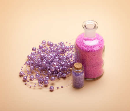 Pink and lavender Spa mineralsの写真素材