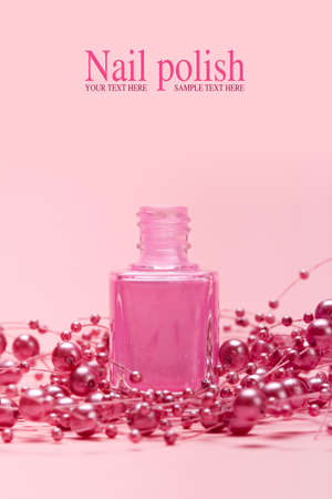 Pink nail polishの写真素材