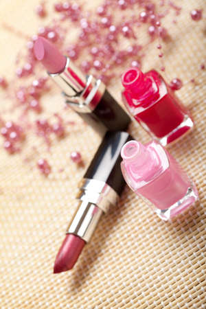 Cosmetics - Nail polish and lipsticksの写真素材