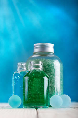 Spa minerals - bath salt and essential oilの写真素材