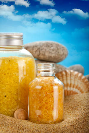 Orange bath saltの写真素材