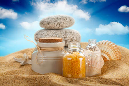 Spa still life - beachの写真素材