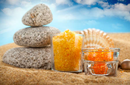 Spa minerals - bath saltの写真素材
