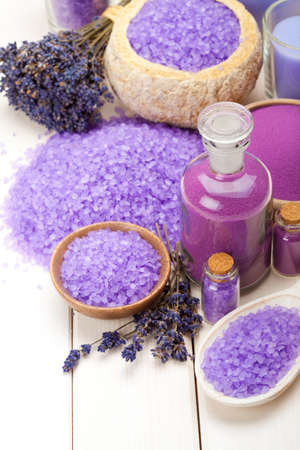 Lavender bath saltの写真素材