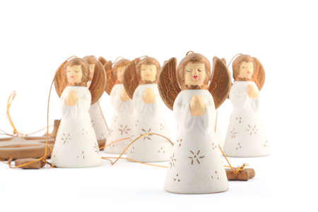 Little Angels on white backgroundの写真素材