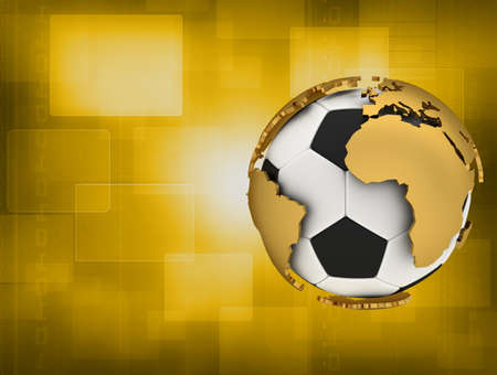 Soccer ball - abstract backgroundの写真素材