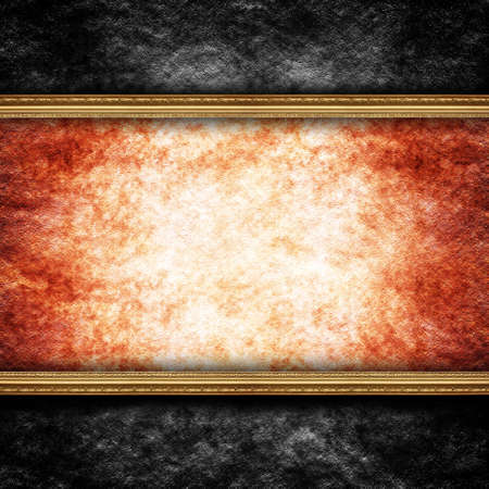 Black and red background - Rough wall and picture frameの写真素材