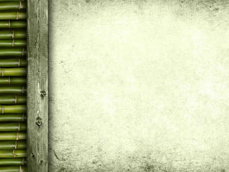 Template - bamboo, plank and paper sheetの写真素材