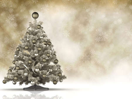 Christmas card - xmas tree and blank spaceの写真素材