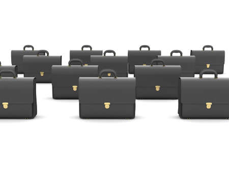 Black business briefcasesの写真素材