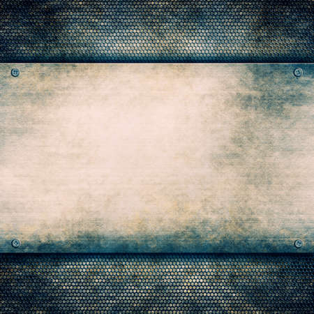 Double layered background - blank plate on grunge patternの写真素材