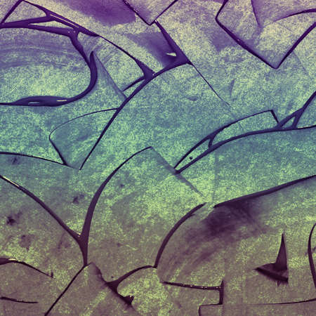 Streaks of paint on the wall