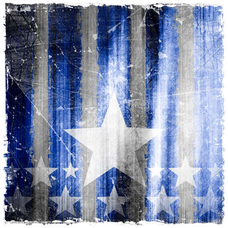 Pattern of stripes and stars on grunge backgroundの写真素材