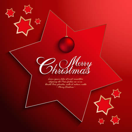 Christmas card vector templateのイラスト素材