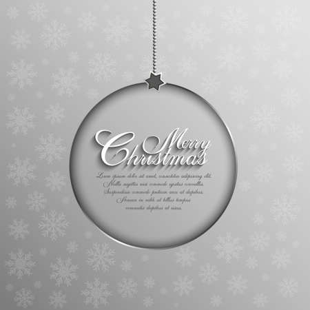 Christmas bauble on patterned backgroundのイラスト素材