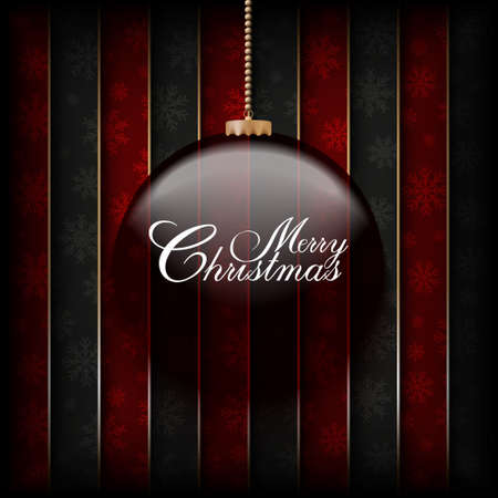 Christmas bauble on abstract backgroundのイラスト素材