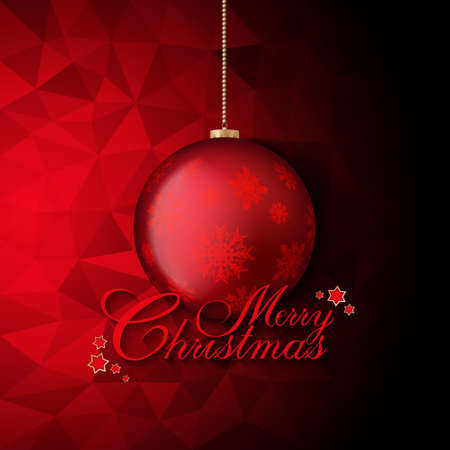 Christmas bauble on abstract backgroundのイラスト素材