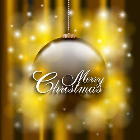 Christmas Card template - bauble on abstract backgroundのイラスト素材