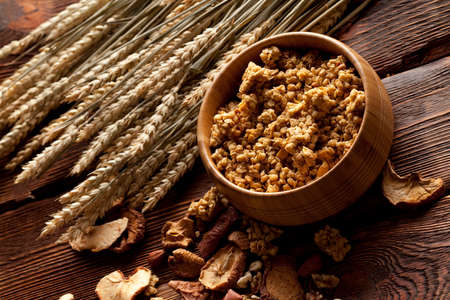 cereals with fruits and nutsの写真素材