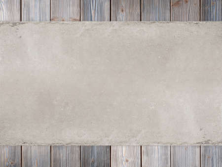 Handmade paper sheet on old wood plank wall backgroundの写真素材