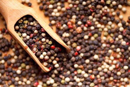 Grains of colorful pepper peasの写真素材