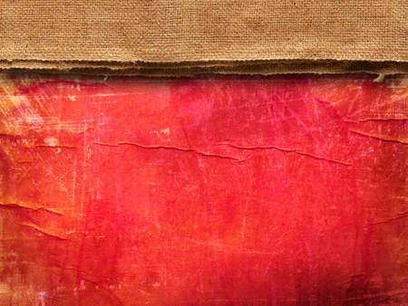 Concrete wall background and old canvasの写真素材