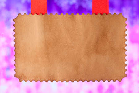 Blank paper sheet on abstract backgroundの写真素材