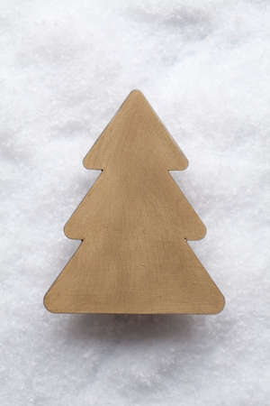 Metal Christmas tree on white backgroundの写真素材