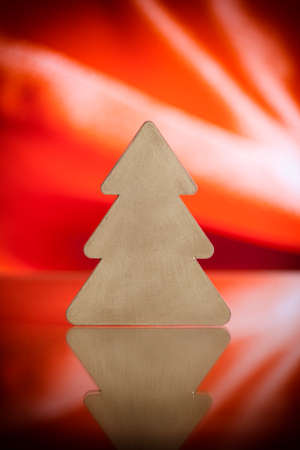 Christmas tree on abstract backgroundの写真素材