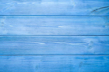 Blue planks - wooden wall background or texture の写真素材