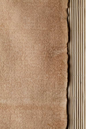 Two layer background or texture - paper and woodの写真素材