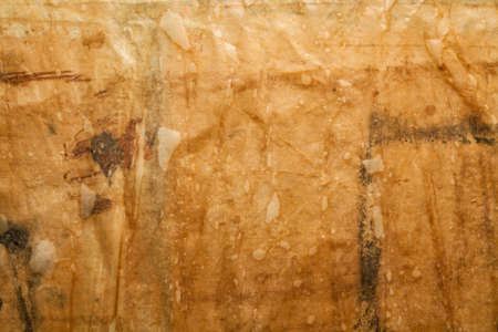 Crumpled handmade paper sheet - background or textureの写真素材