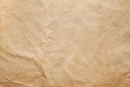 Crumpled handmade paper sheet - background or textureの写真素材