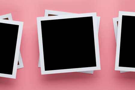 Classic retro paper photo frame with empty space for your content