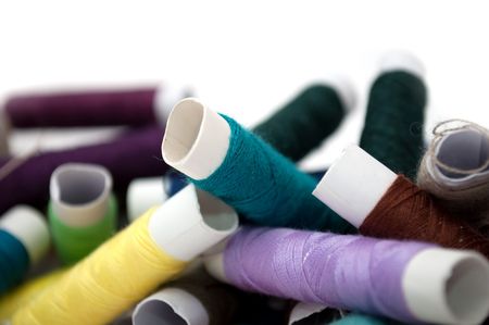 Multicolored Spools of Thread