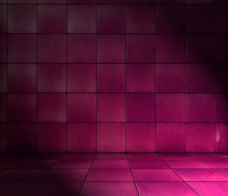 Magenta Tiled Roomの写真素材
