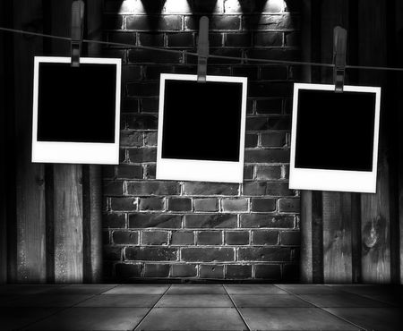 Blank Photos in Creative Interiorの写真素材