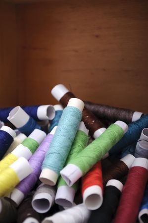 Multicolored Spools of Thread