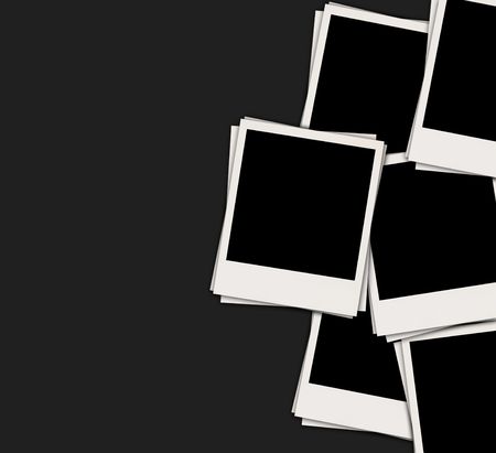 Pile of Blank Photosの写真素材