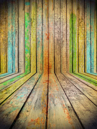 Shabby Wooden Roomの写真素材