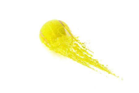 Tennis Ball in Motionの写真素材