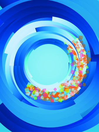 Blue Dynamic Background with Copy Spaceのイラスト素材