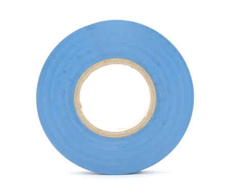 Roll of Insulating (Electrical) Tape Isolated on White Backgroundの写真素材