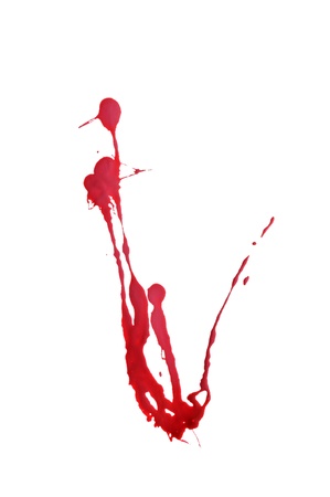 Red Paint Splat on White Backgroundの写真素材