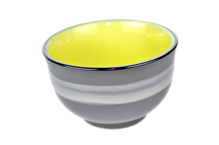 Empty Chinese Tea Bowl Isolated on White Backgroundの写真素材