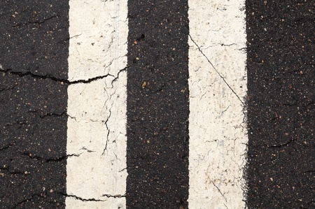 White Double-Line Markings on Roadの写真素材